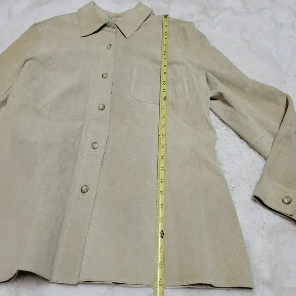 100% Genuine Leather Marsh Landing Women's Suede Shirt Jacket Coat Button Up M - Picture 10 of 11